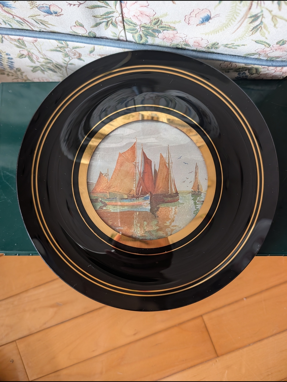 Vtg Mirrart Decorative Plate